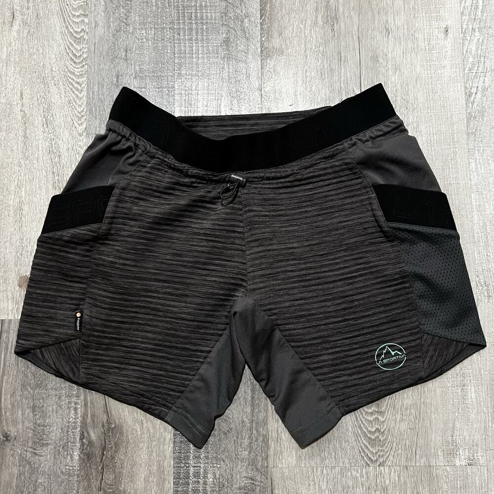 La Sportiva Womens Performance Hike Shorts Polygiene Stretch Grey Size Medium